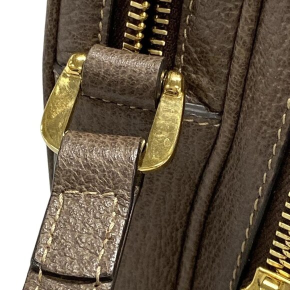 Auth GUCCI Ophidia 546595 Beige Dark Brown Multi PVC Leather - Shoulder Bag - Picture 12 of 16